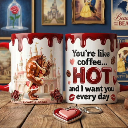 DSNY You're Like Coffee I Want Every Day - Personalized Accent Mug - Gift For Couple, Fan Movies HH01