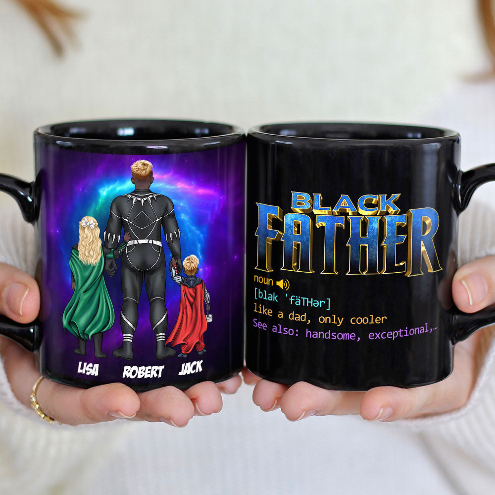 Black Father Personalized Mug Gift For Dad BLM-04HUTI100423