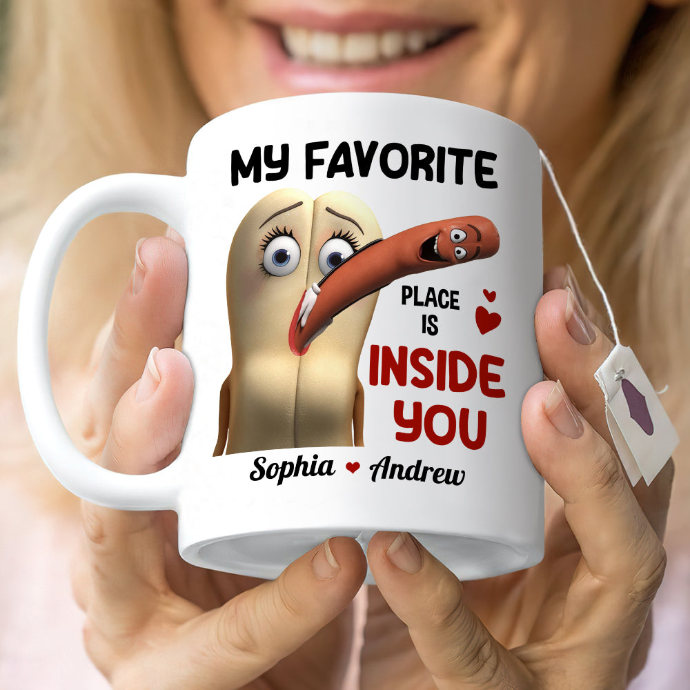 My Favorite Place Is Inside You Personalized Mug, Funny Gift For Couple