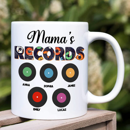 Mama's Records Personalized Coffee Mug, Mother's Day Gift For Vinyl Lovers DR-WHM-06qhti110423