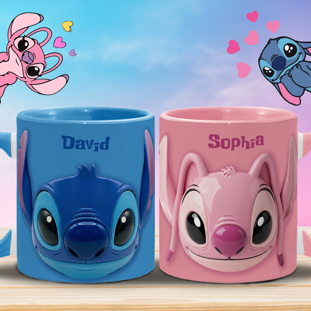 Sti Couple Ohana - Personalized Accent Mug NL122