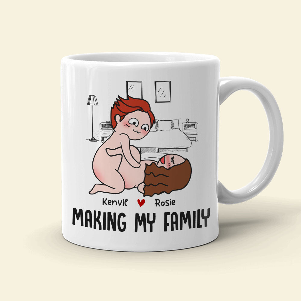 Making My Family Personalized Funny Couple Coffee Mug Gift For Couple