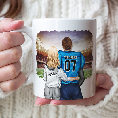 Excellent Husband Skill, Gift For Him, Personalized Mug, Football Couple Mug, Couple Gift