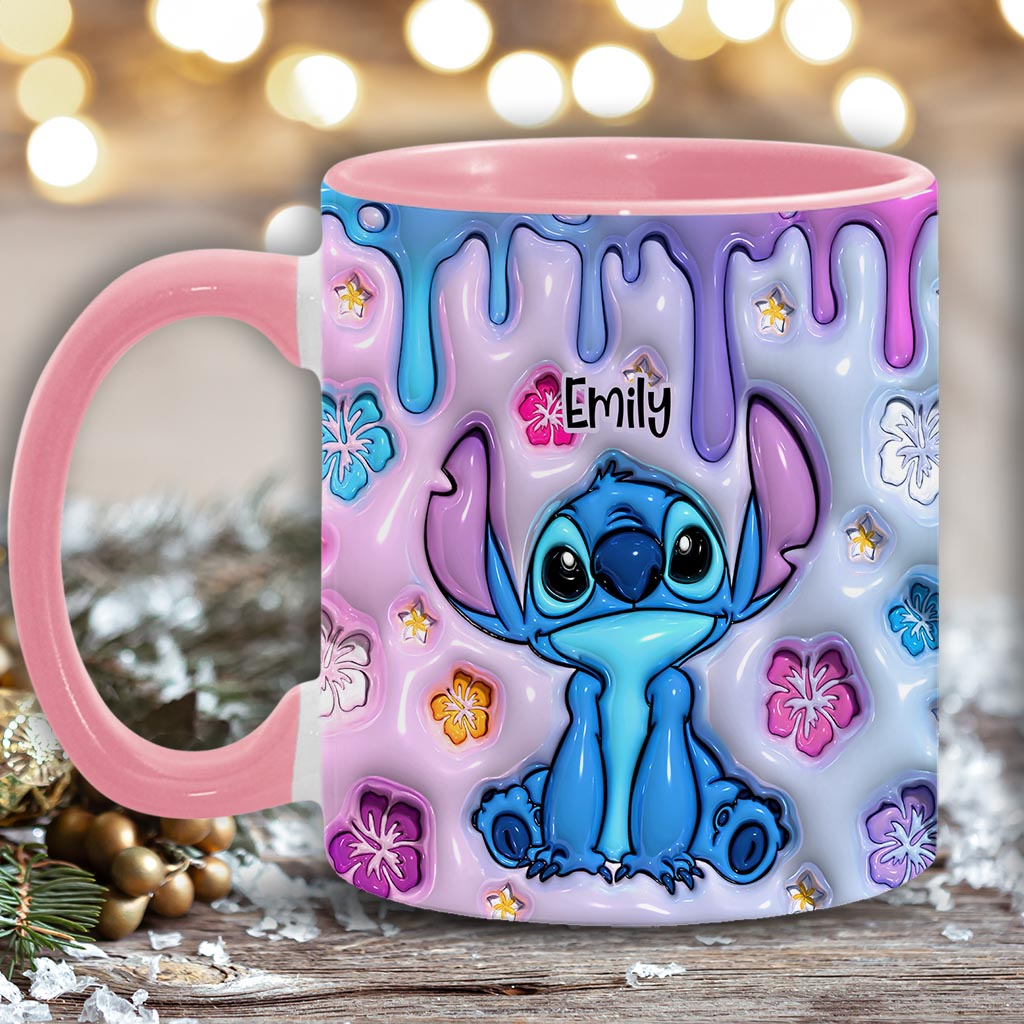 Sti Ohana Means Family - Personalized 3D Effect Accent Mug NL122
