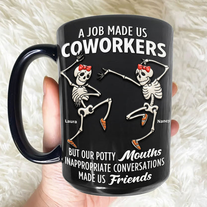 Dancing Skeleton Coworkers Coffee Mug - Personalized Gifts For Coworkers Coffee Mug 06HUTI151125