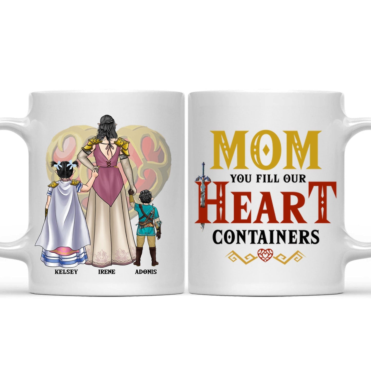 Zelda Mom You Filled Our Heart Containers - Gift For Mom - Personalized Ceramic Mug - CL07 NA94