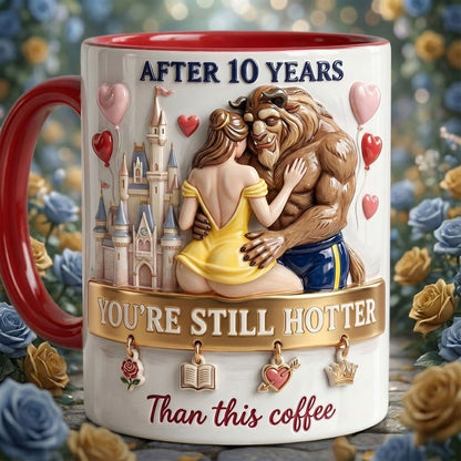 DSNY You're Still Hotter Than This Coffee - Personalized Accent Mug - Gift For Couple, Fan Movies, Anniversary HH01