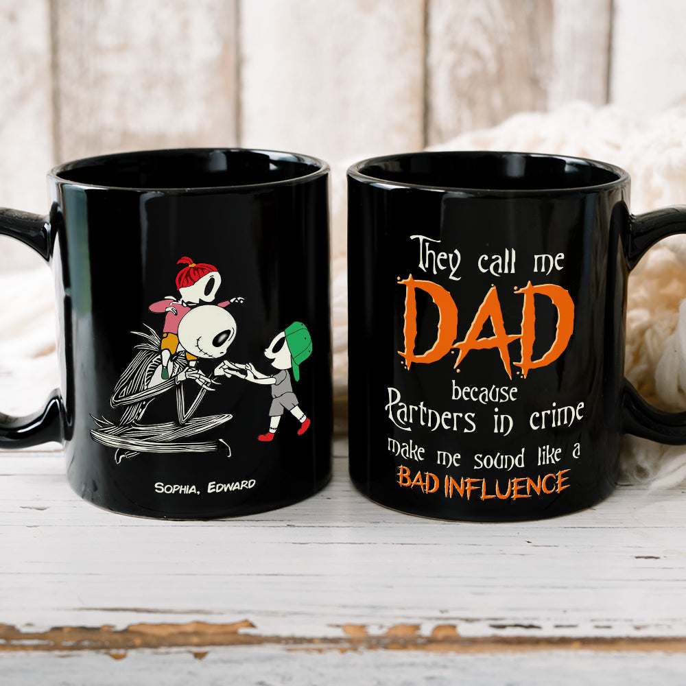 Horror Family Dad Mom And Children 02QHDT120423 Personalized Black Coffee Mug