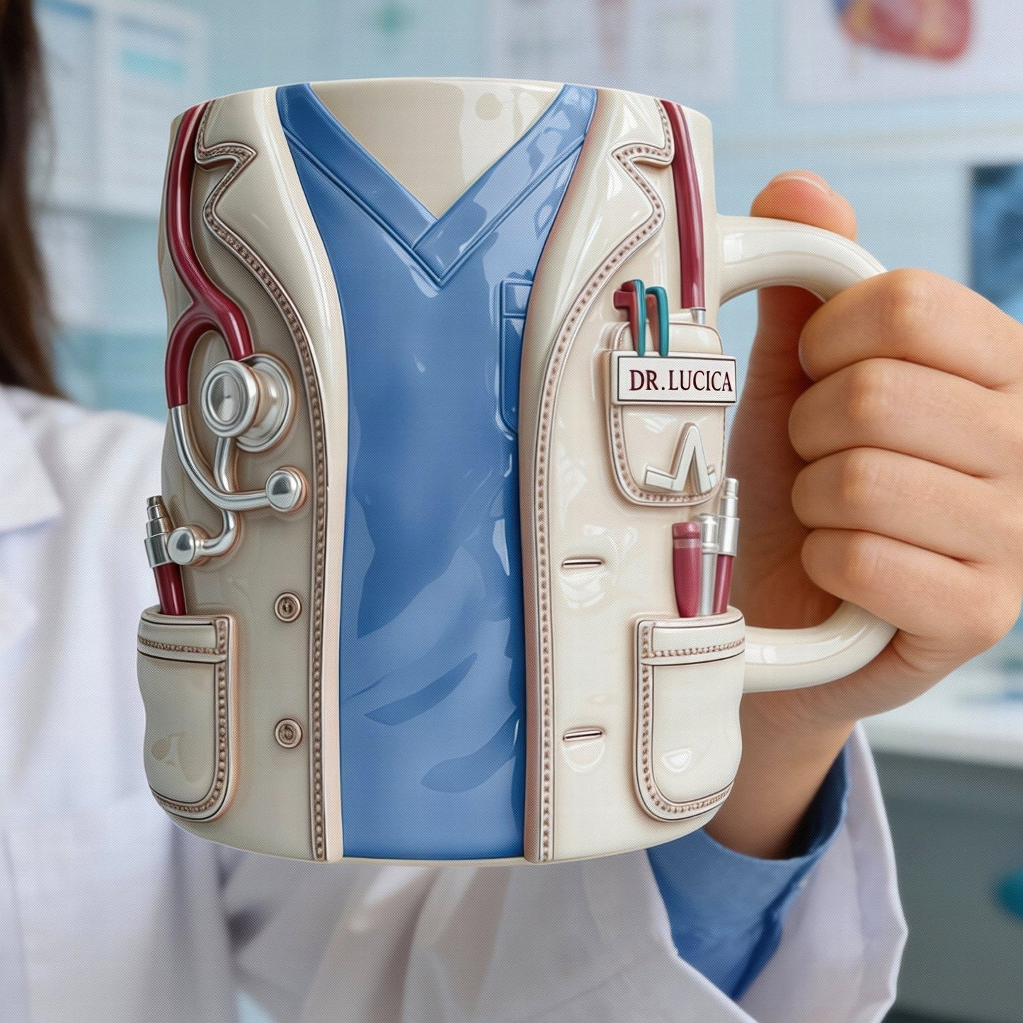 Nurse Life - Personalized White Edge-to-Edge Mug - Gift For Nurse HH01