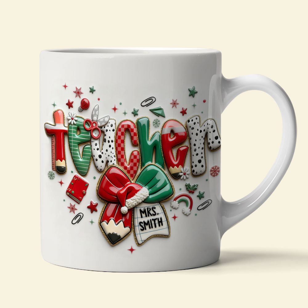 Merry Conquette Teacher Mug, Personalized Gifts For Teacher & Other Education-Related Job Titles 03QHTI201125