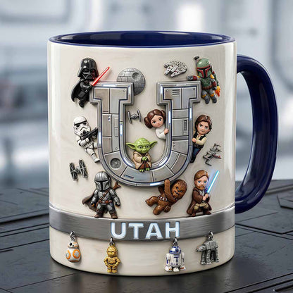 Stwa With Alphabet Initial Letter - Personalized Accent Mug - Gift For Movie Fans HH01