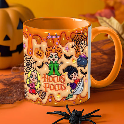 Hocus Pocus - Personalized 3D Inflated Effect Accent Mug - Halloween Gift For Fan, Friend, Besties HH01