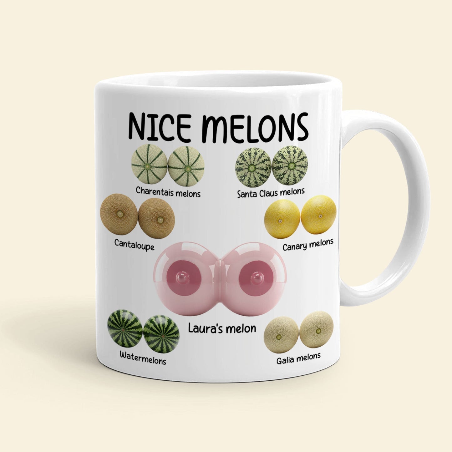 Funny Melon Coffee Mug - Personalized Gifts For Her Coffee Mug 01OHTI241125