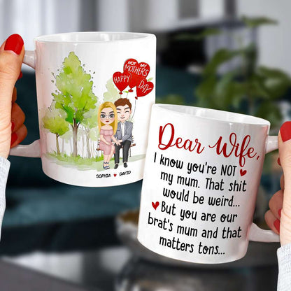 Happy Mother's Day, Personalized Couple Coffee Mug Wine Tumbler Accent Mug