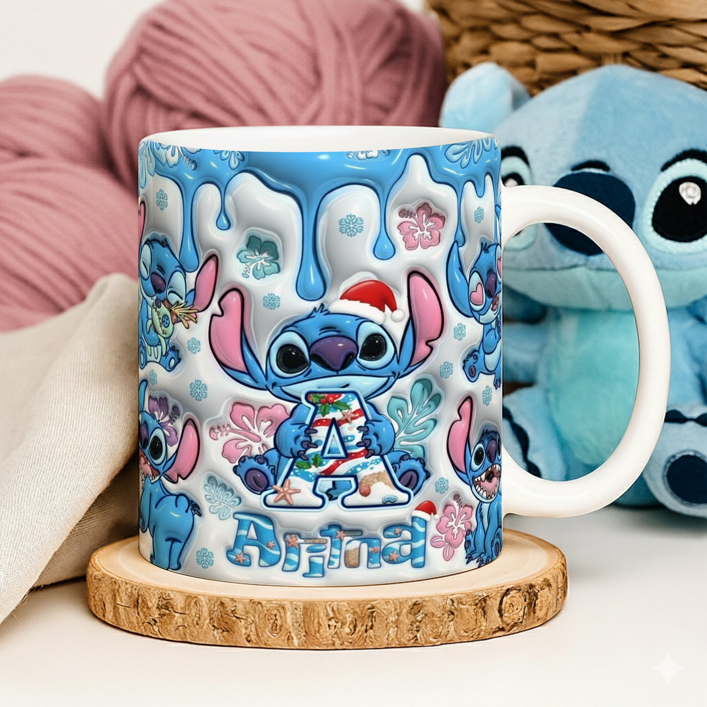 Sti With Alphabet - Personalized Accent Mug - Christmas Gift For Fan Movies HH01