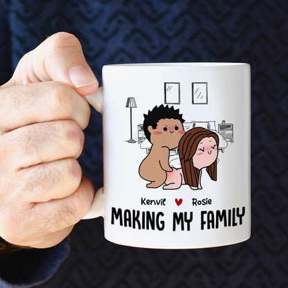 Making My Family Personalized Couple Coffee Mug - Gift For Couple