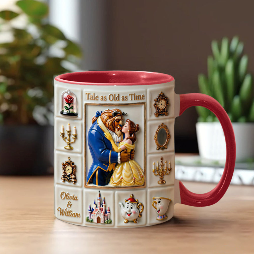 DSNY Tale As Old As Time - Personalized Accent Mug - Gift For Couples, Movie Fans NL122