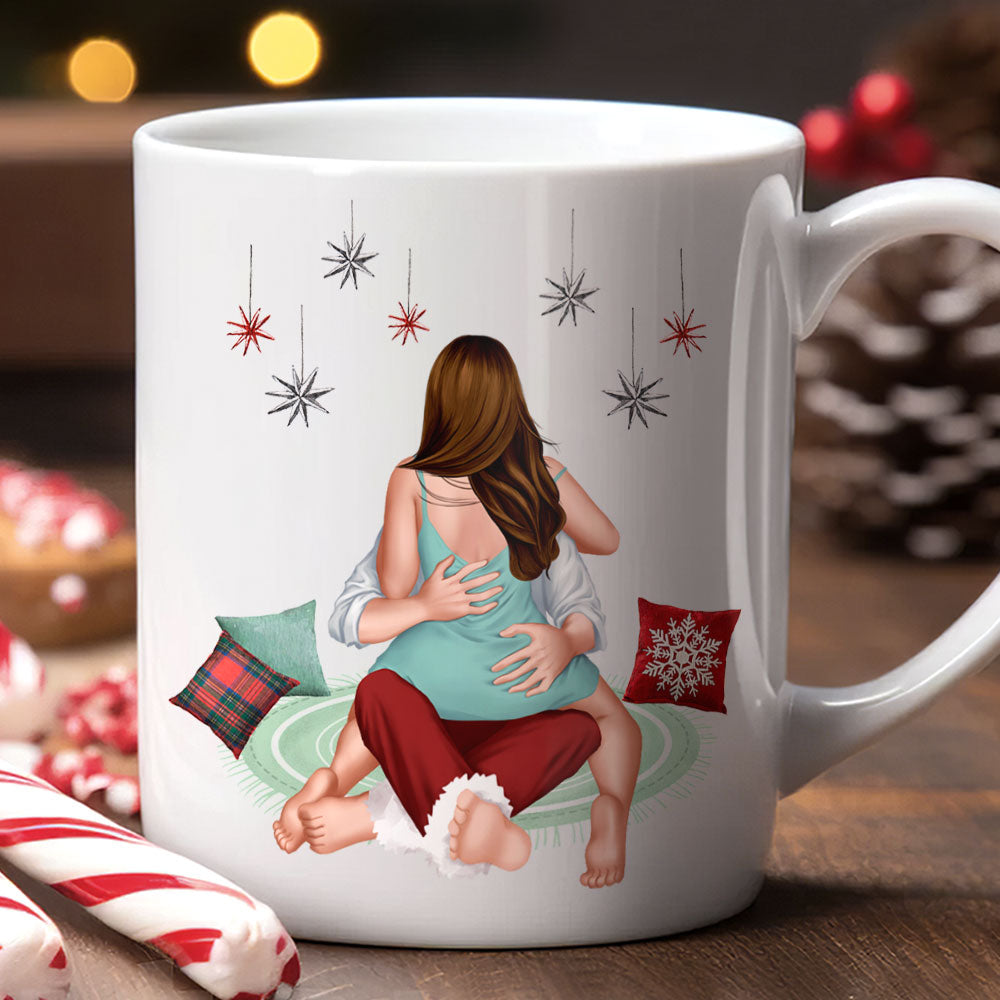 Let's Be Naughty And Safe Santa The Trip, Couple Gift, Personalized Mug, Funny Couple Coffee Mug, Christmas Gift