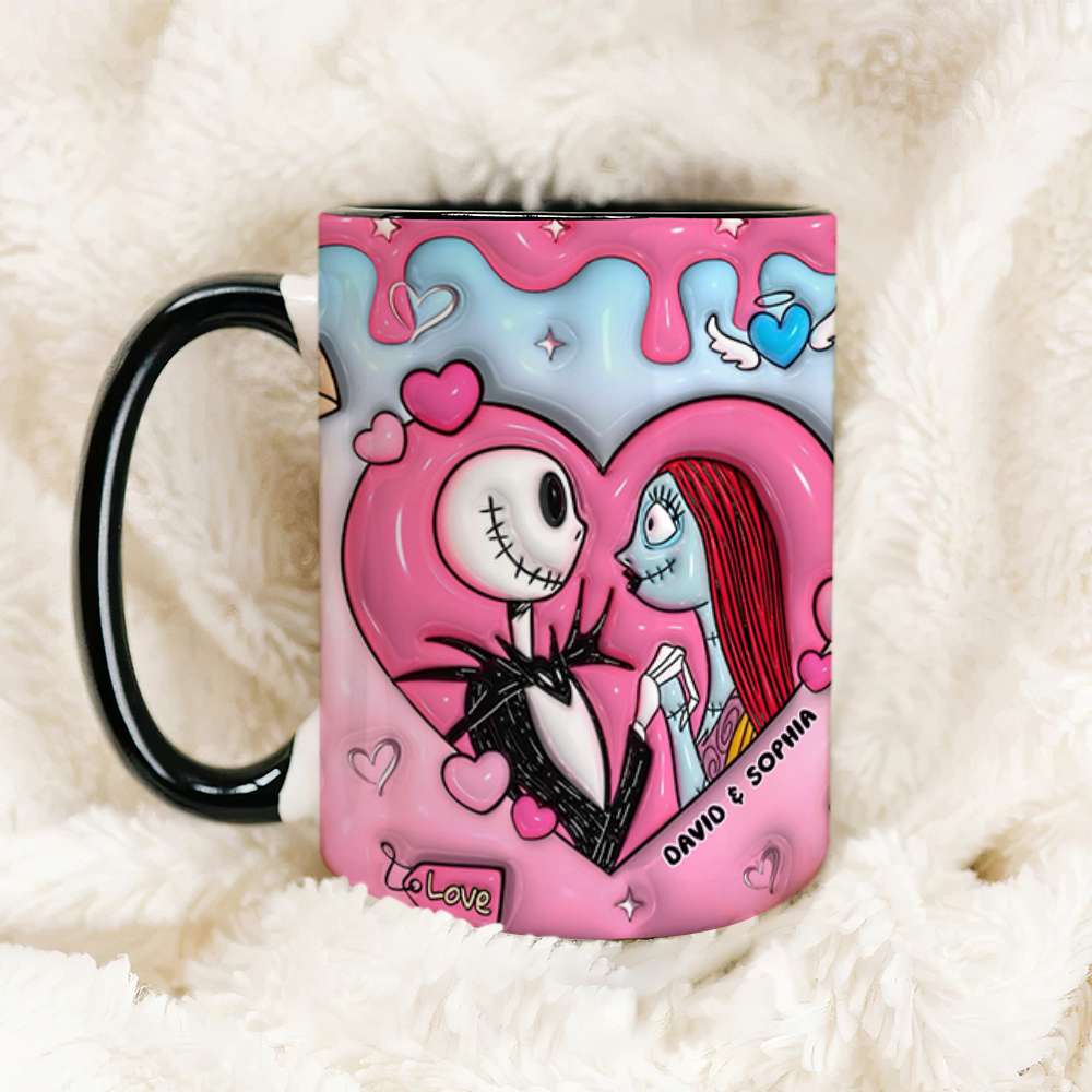 Personalized Gifts For Couples, Black Accent Mugs 01HUTI030824 Affectionate Couple