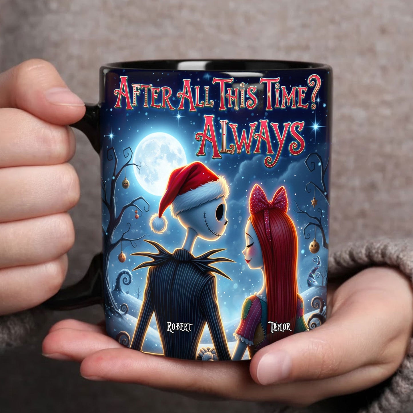 Spooky After All This - Personalized Black Ceramic Mug - Gift For Couple HH01