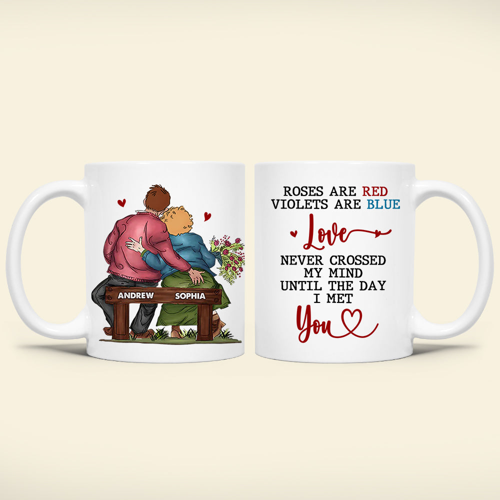 Personalized Gifts For Couple Coffee Mug Rose Are Red Violets Are Blue 06DTDT010324