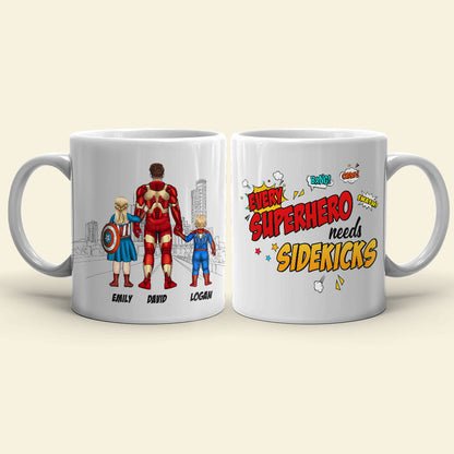 Every hero Needs A Sidekick Personalized Mug Gift For Dad