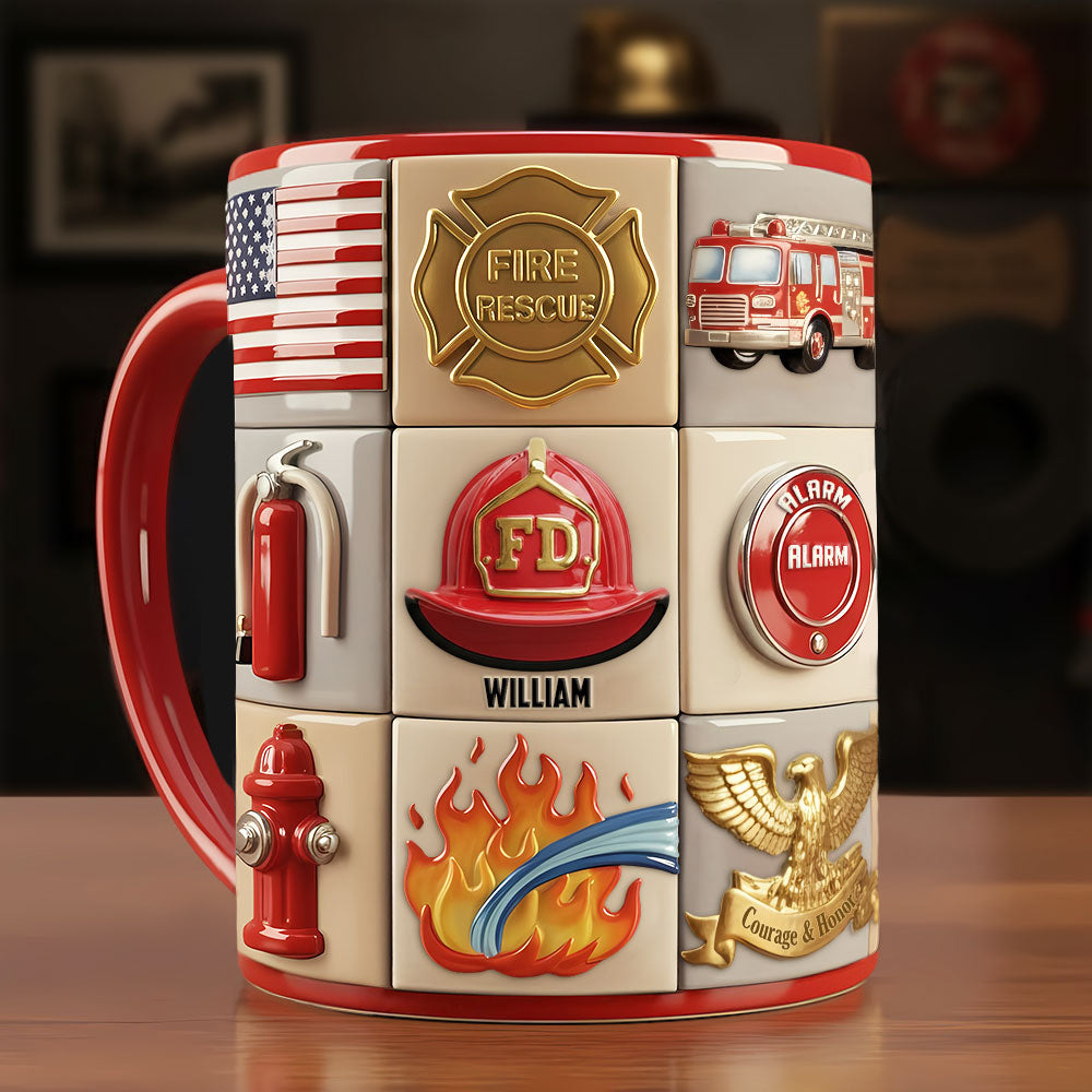 Firefighter Coffee Accent Mug - Personalized Gifts For Firefighter Coffee Mug 03TOTI311025