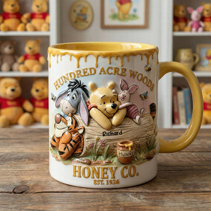 DSNY Honey Bear Happy 100 Years Of Woodland Friends - Personalized Accent Mug - Anniversary Gift For Movie Fans NL122