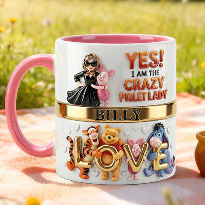 DSNY I Am The Crazy Honey Bear Lady - Personalized Accent Mug - Gift For Her, Movie Fans NL122