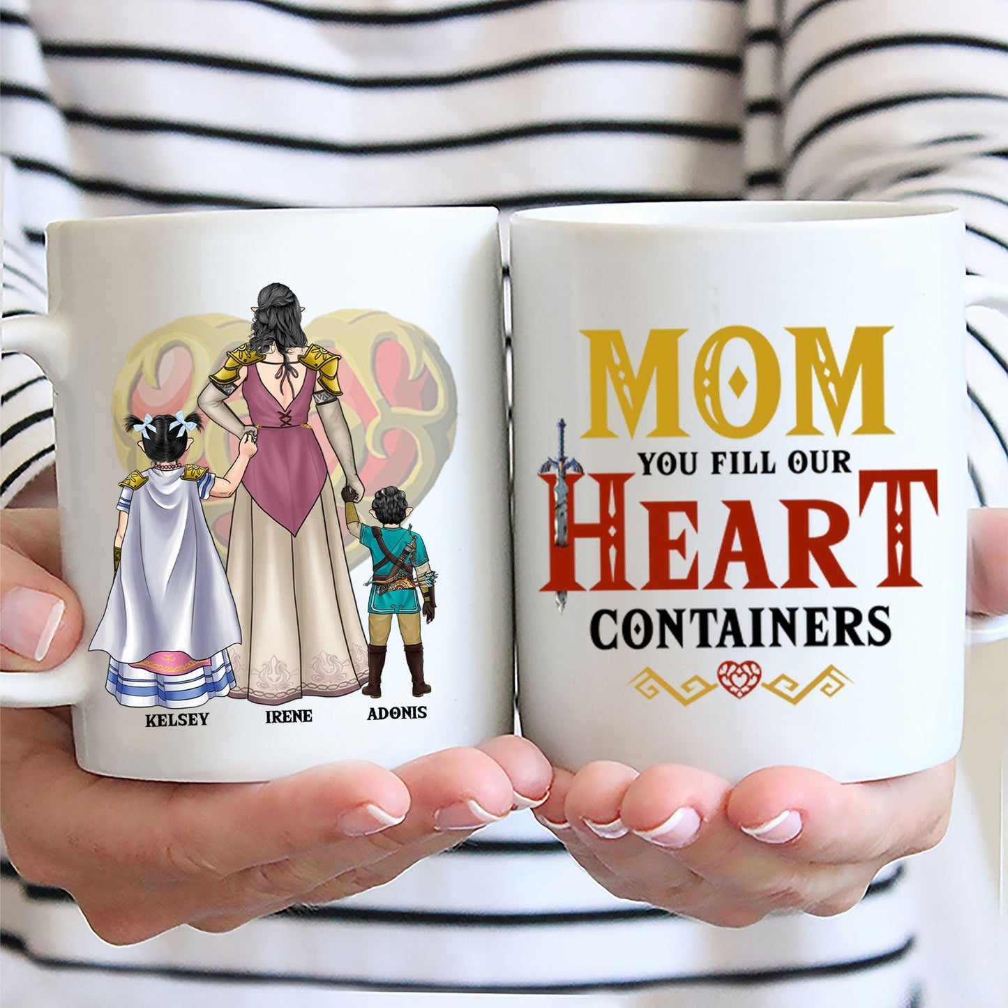 Zelda Mom You Filled Our Heart Containers - Gift For Mom - Personalized Ceramic Mug - CL07 NA94