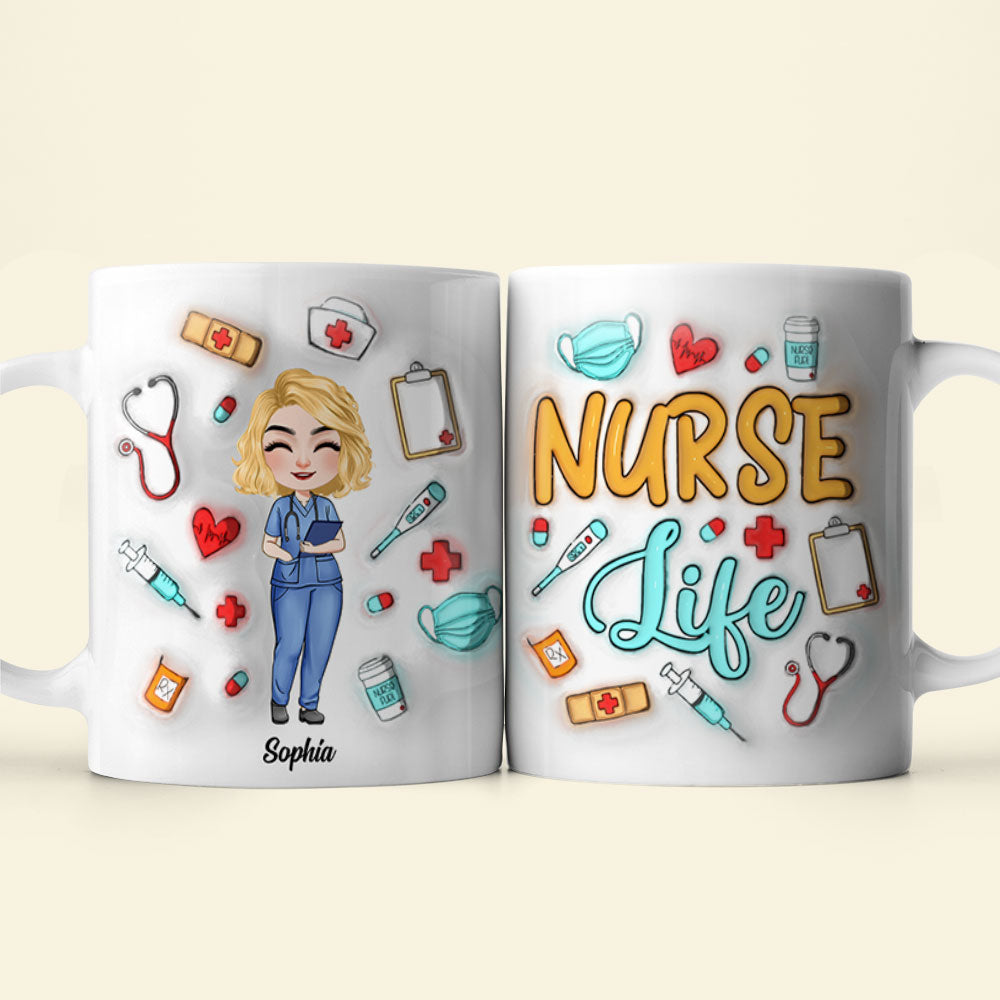 Personalized Gifts For Nurse Coffee Mug, Nurse Life 05dgti230724hh