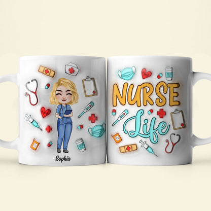 Personalized Gifts For Nurse Coffee Mug, Nurse Life 05dgti230724hh