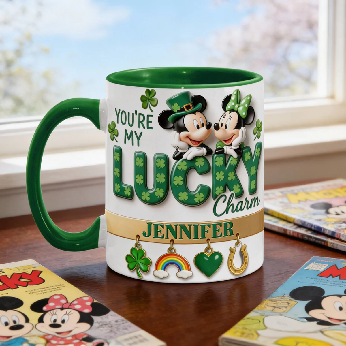 MkMo You're My Lucky Charm - Personalized Accent Mug - Gift For Couple, Movie Fans, St. Patrick's Day HH01