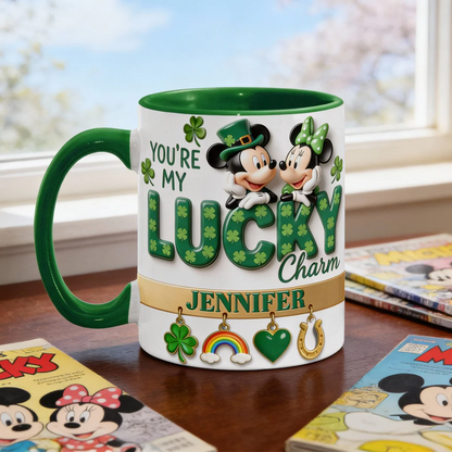 MkMo You're My Lucky Charm - Personalized Accent Mug - Gift For Couple, Movie Fans, St. Patrick's Day HH01