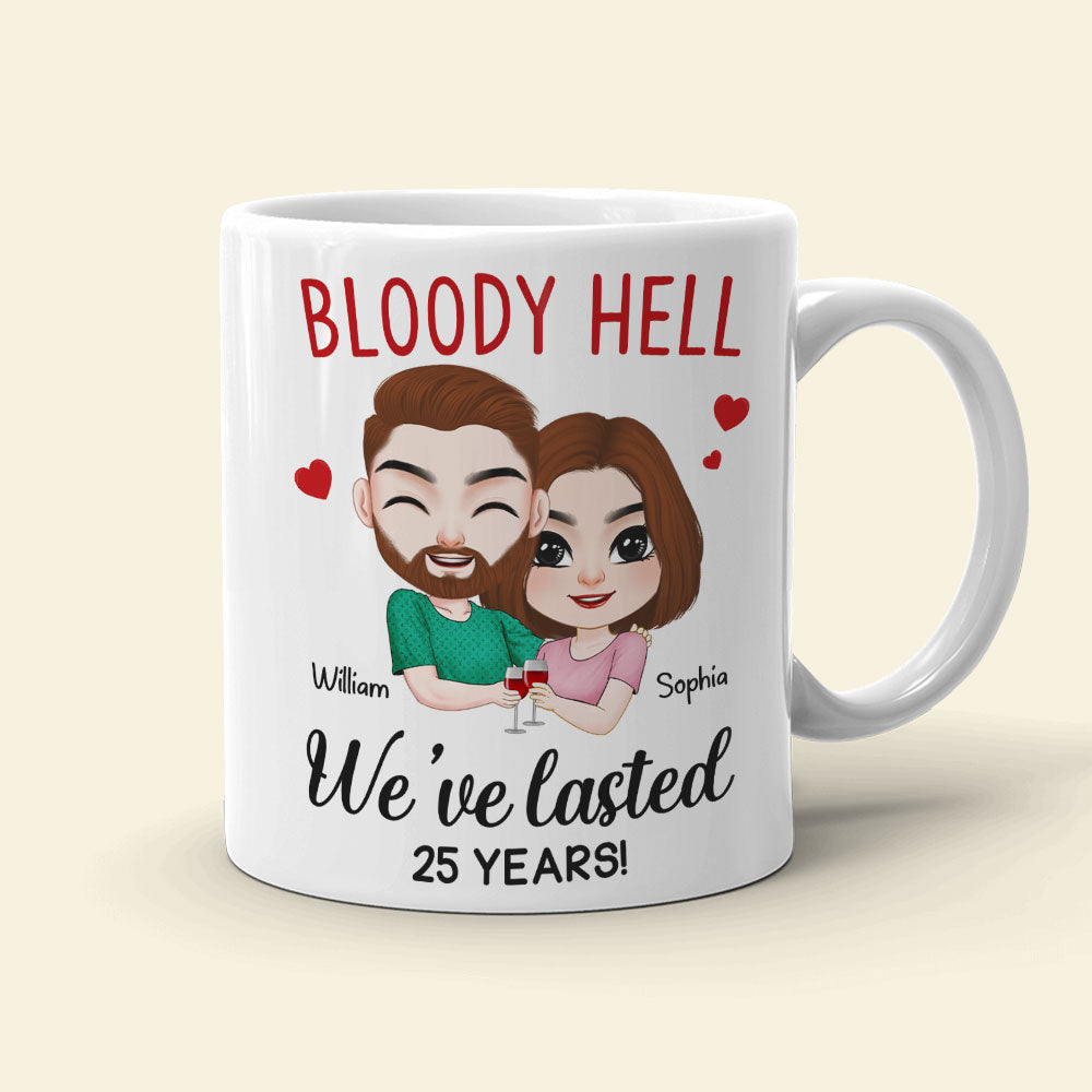 Bloody Hell, Gift For Couple, Personalized Mug, Hugging Couple Gift, Anniversary Gift