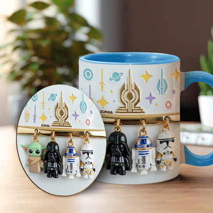 Stwa Galaxy Star Characters - Personalized Accent Mug - Gift For Movie Fans NL122