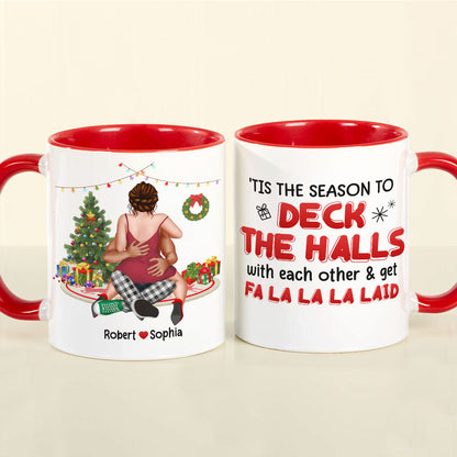 Tis The Season, Couple Gift, Personalized Mug, Funny Couple Mug, Christmas Gift