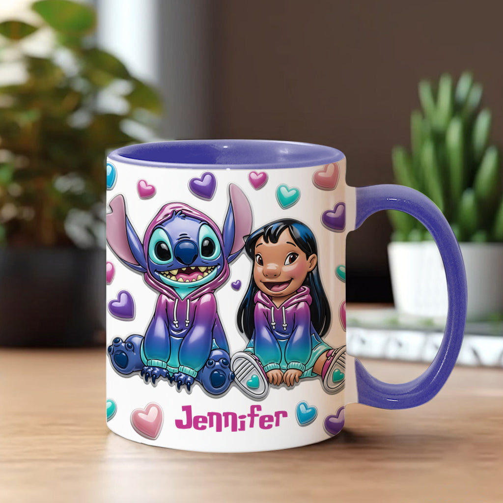 Sti Ohana Means Family - Personalized Accent Mug NL122
