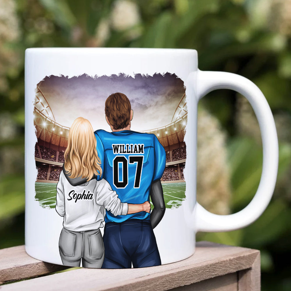 Excellent Husband Skill, Gift For Him, Personalized Mug, Football Couple Mug, Couple Gift
