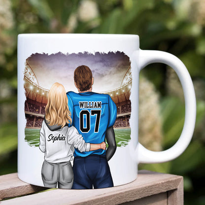 Excellent Husband Skill, Gift For Him, Personalized Mug, Football Couple Mug, Couple Gift
