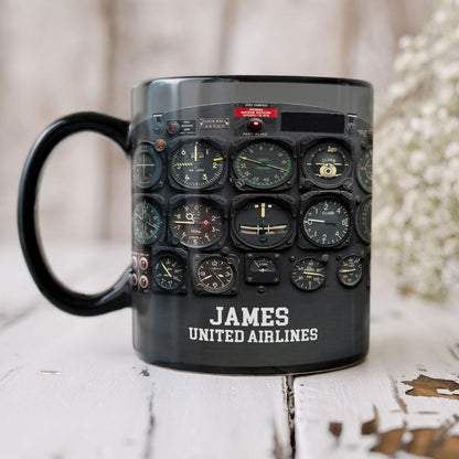 Personalized Aircraft Cockpit Mug, Gift For Airplane Lovers 1 (AP0402)