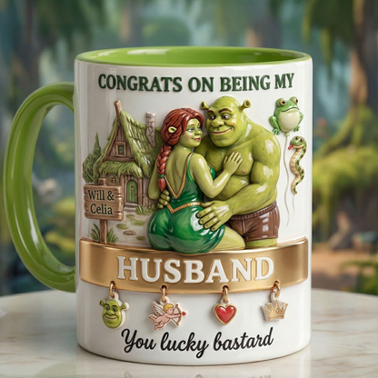 Congrats On Being My Wife - Personalized Accent Mug - Gift For Movie Fans, Couples NL122