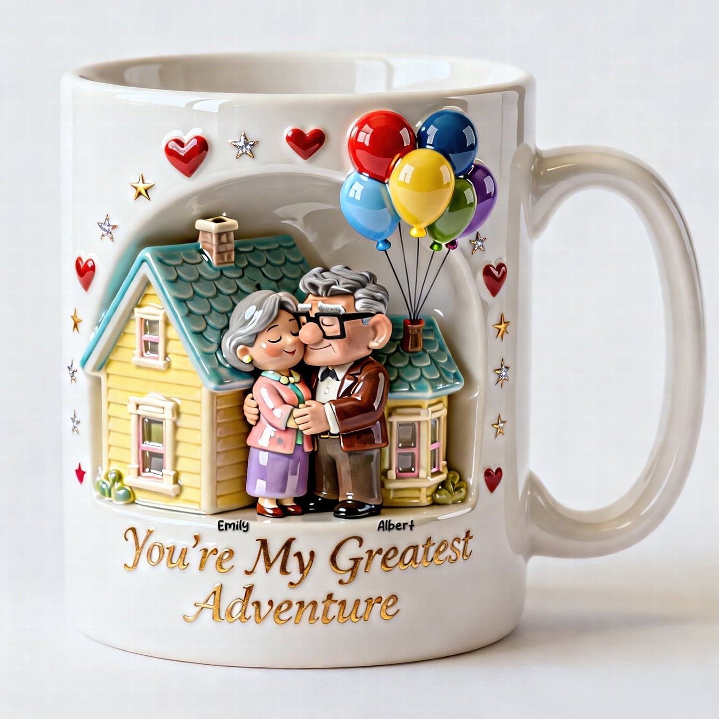 DSNY You Are My Greatest Adventure - Personalized White Edge-To-Edge Mug - Gift For Couples, Movie Fans NL122