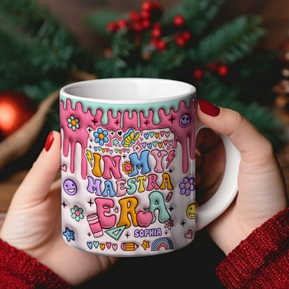 In My Maestra Era, Personalized Coffee Mug, Christmas Gifts For Teacher