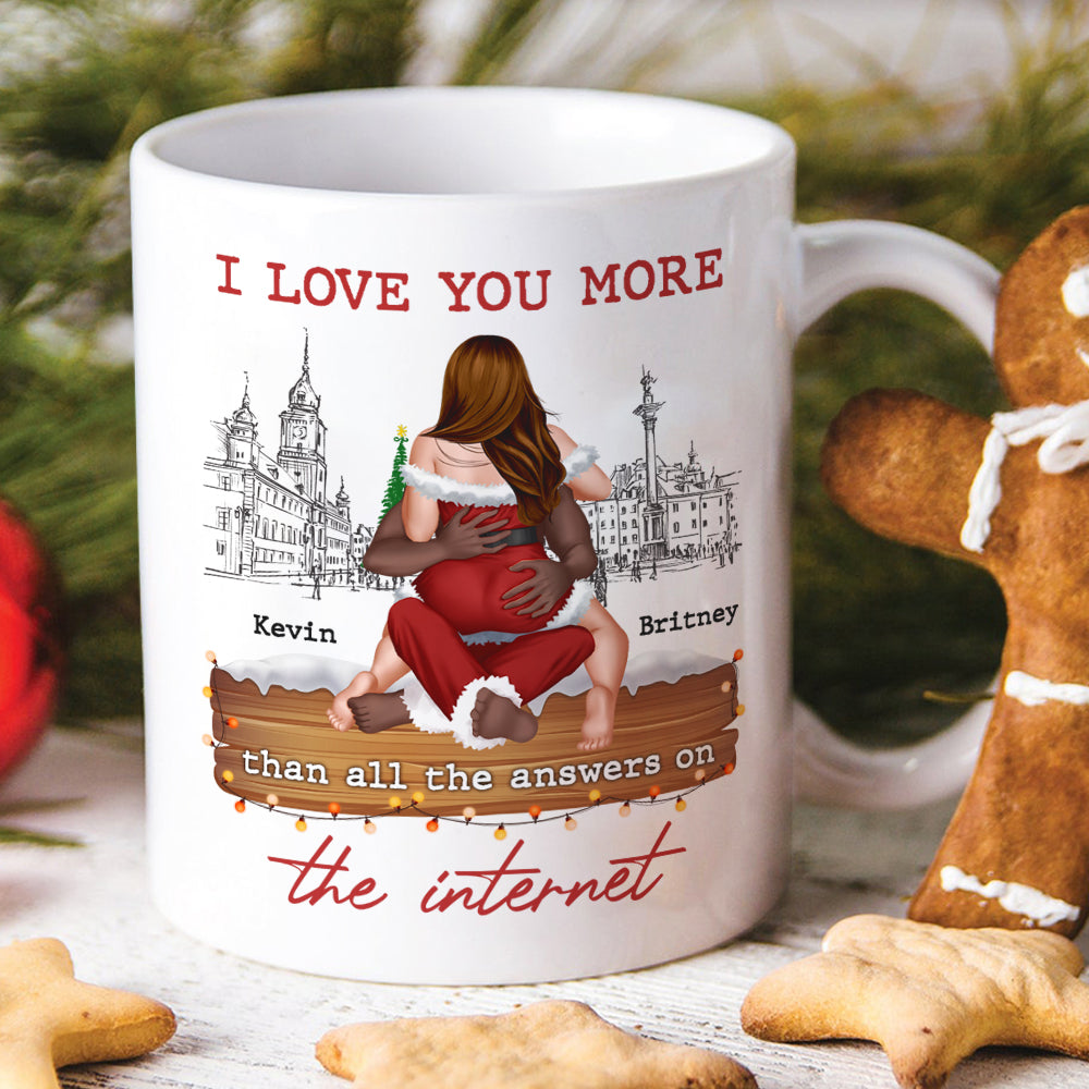 I Love You More, Personalized Coffee Mug, Christmas Gifts For Couple