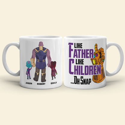 Like Father Like Children... Oh Snap, Personalized Dad Mug 08hudt100623