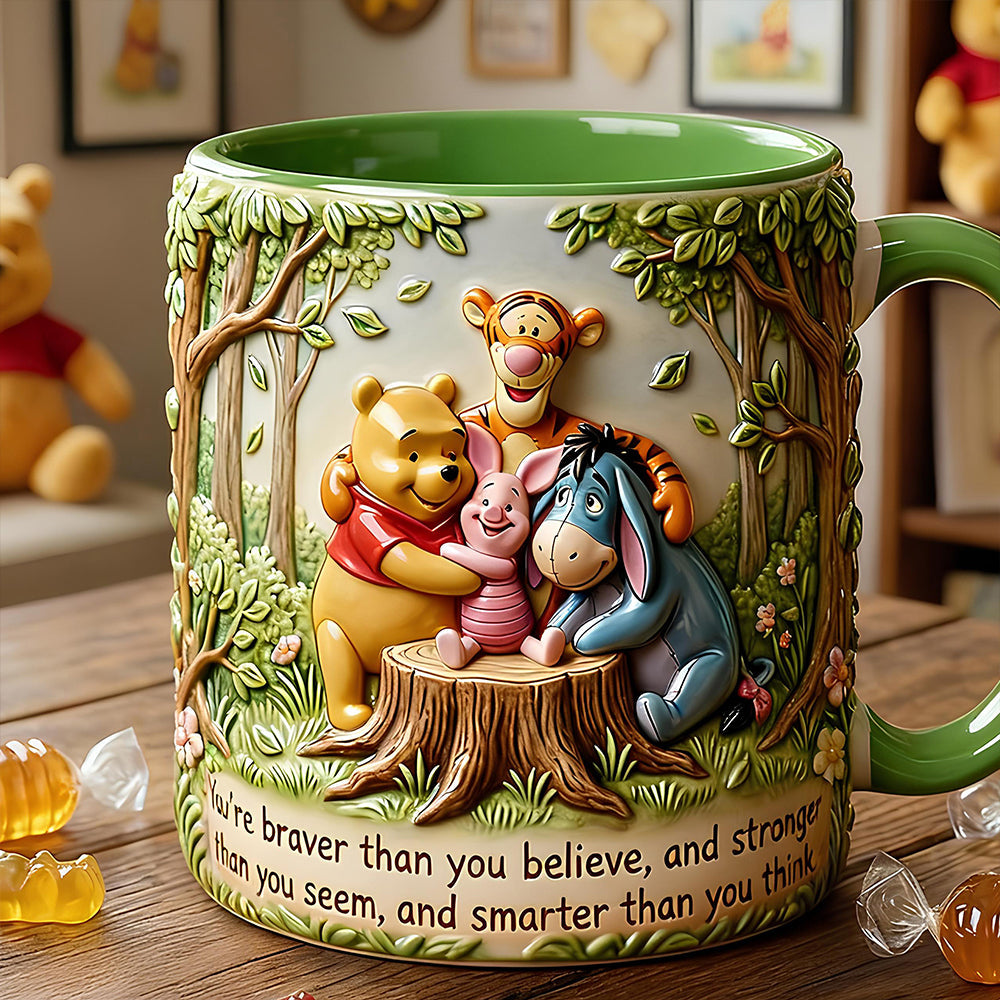 DSNY Honey Bear You're Braver Than You Believe - Personalized Accent Mug - Gift For Movie Fans, Friend HH01
