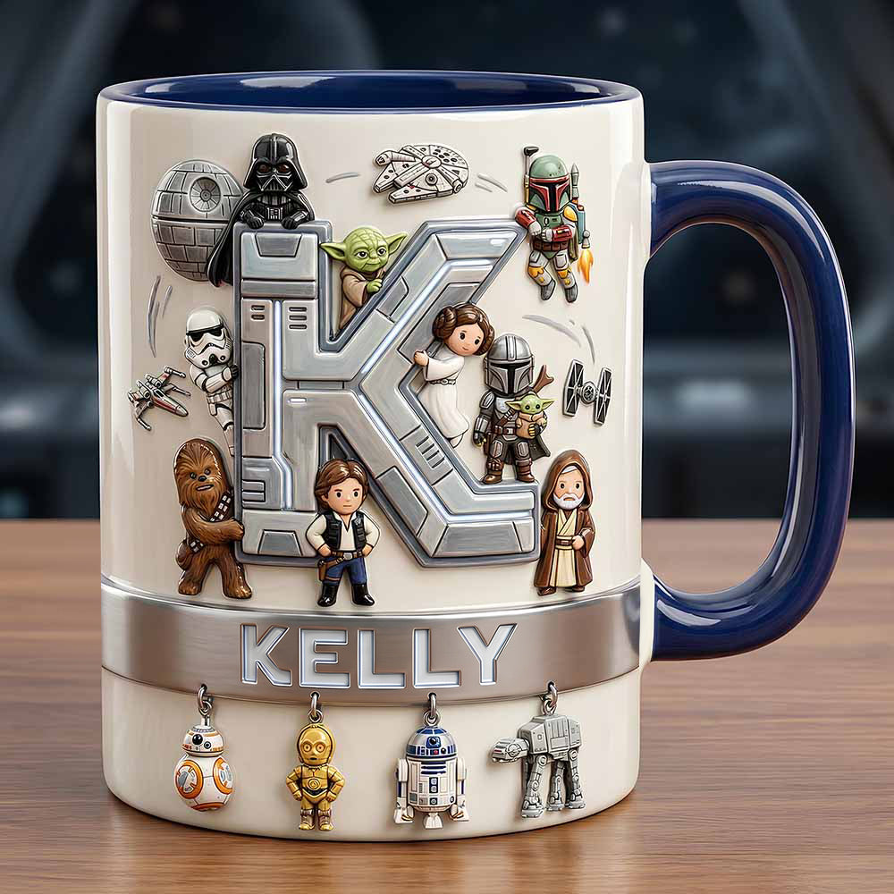 Stwa With Alphabet Initial Letter - Personalized Accent Mug - Gift For Movie Fans HH01