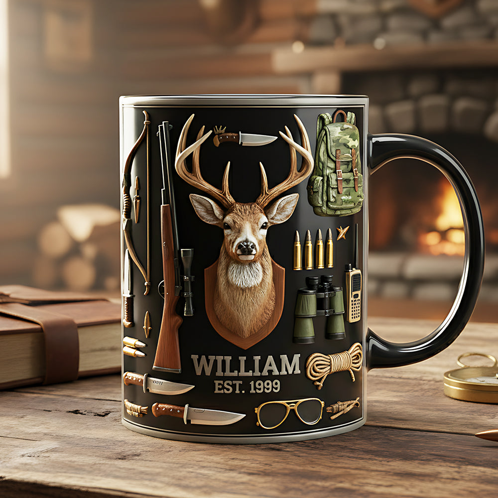 Love Hunting - Personalized Accent Mug - Gift For Hunter HH01
