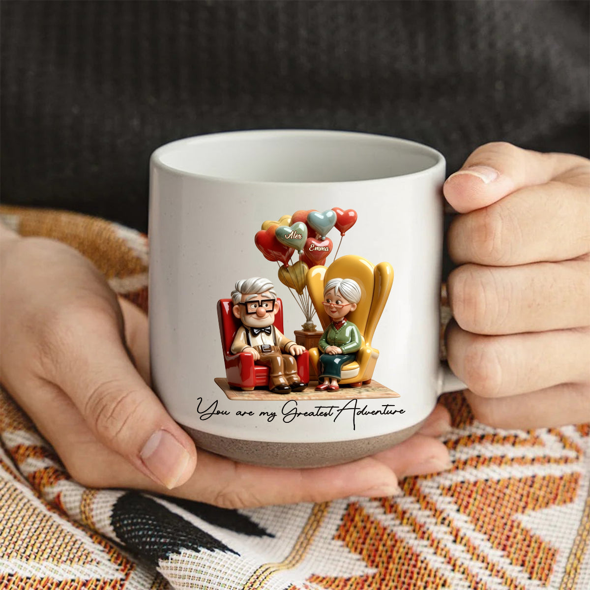 DSNY You Are My Greatest Adventure - Personalized Pottery Mug - Gift For Couples, Movie Fans NL122